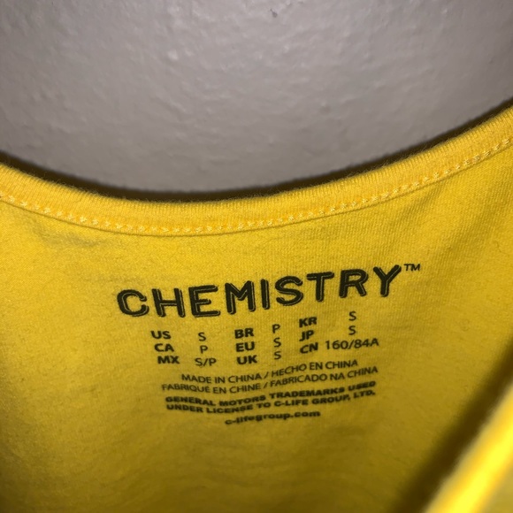 Chemistry Yellow & Black/White Checkered Top (S) - Picture 6 of 6